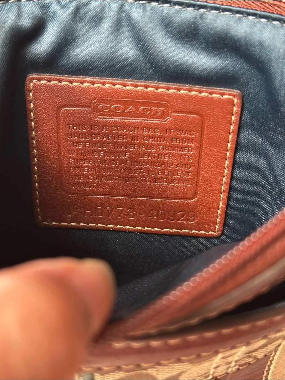 Coach Patchwork Crossbody Bag in Burgundy, Teal, Brown and Cream